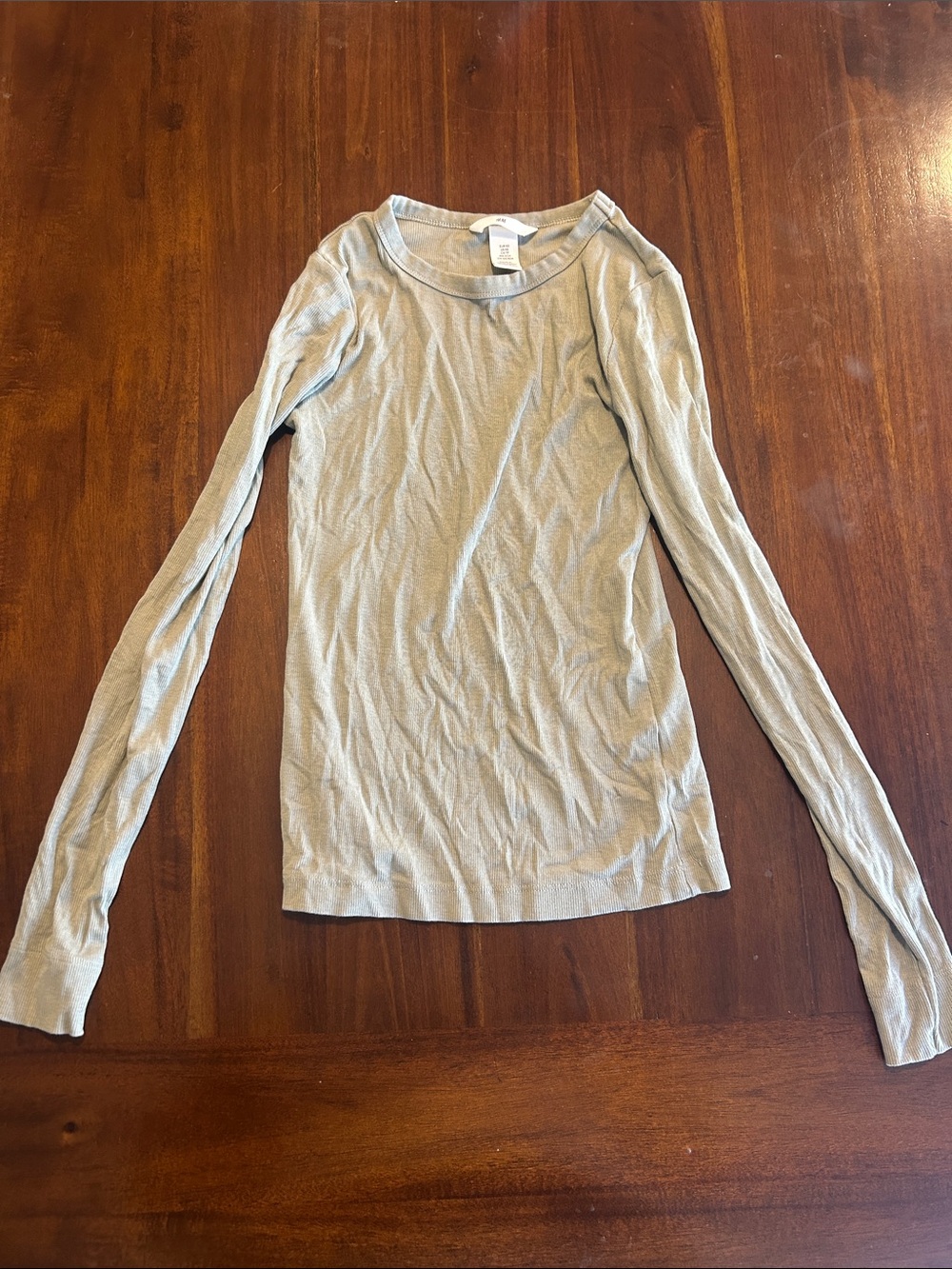 H&M Light Gray Crewneck Long-Sleeve Sweater